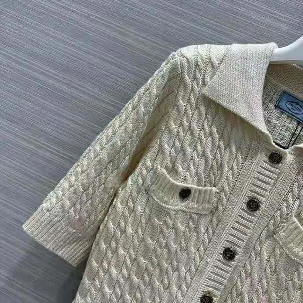 Prada Cable-Knit Cotton Mini for Women in Dress Prada Cable-Knit Cotton Mini for Women in Dress