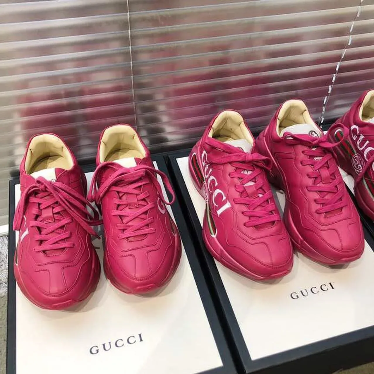 Gucci Rhyton Gucci Logo Sneaker Pink for Women Gucci Rhyton Gucci Logo Sneaker Pink for Women