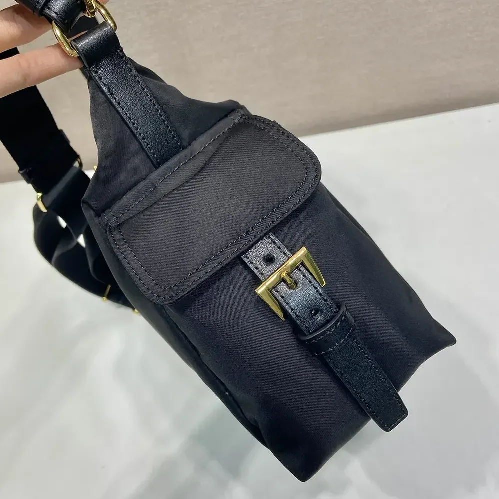 Prada Explore Large Re-Nylon And Leather Bag for Women in Black Prada Explore Large Re-Nylon And Leather Bag for Women in Black