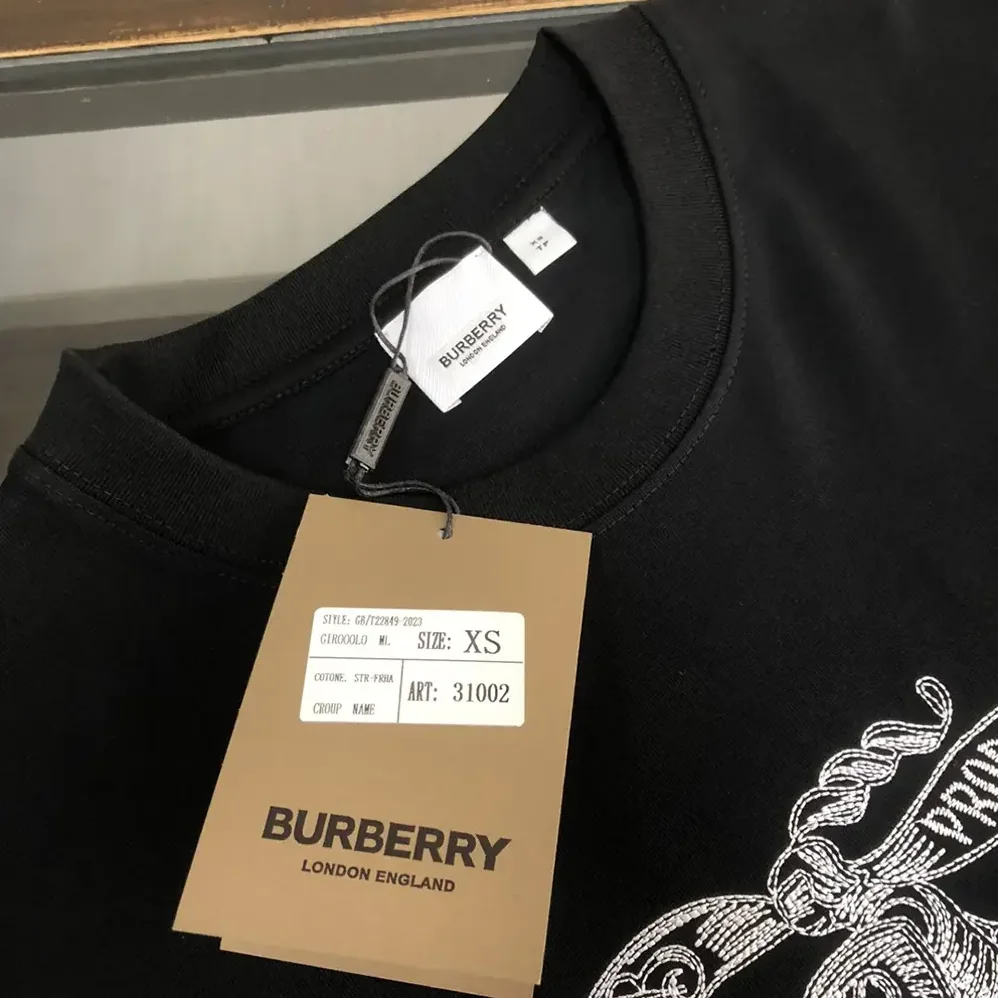Burberry EKD Cotton T-shirt for Men in Black