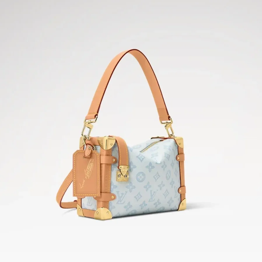 Louis Vuitton Side Trunk MM Monogram Origine Bleu Courrier /