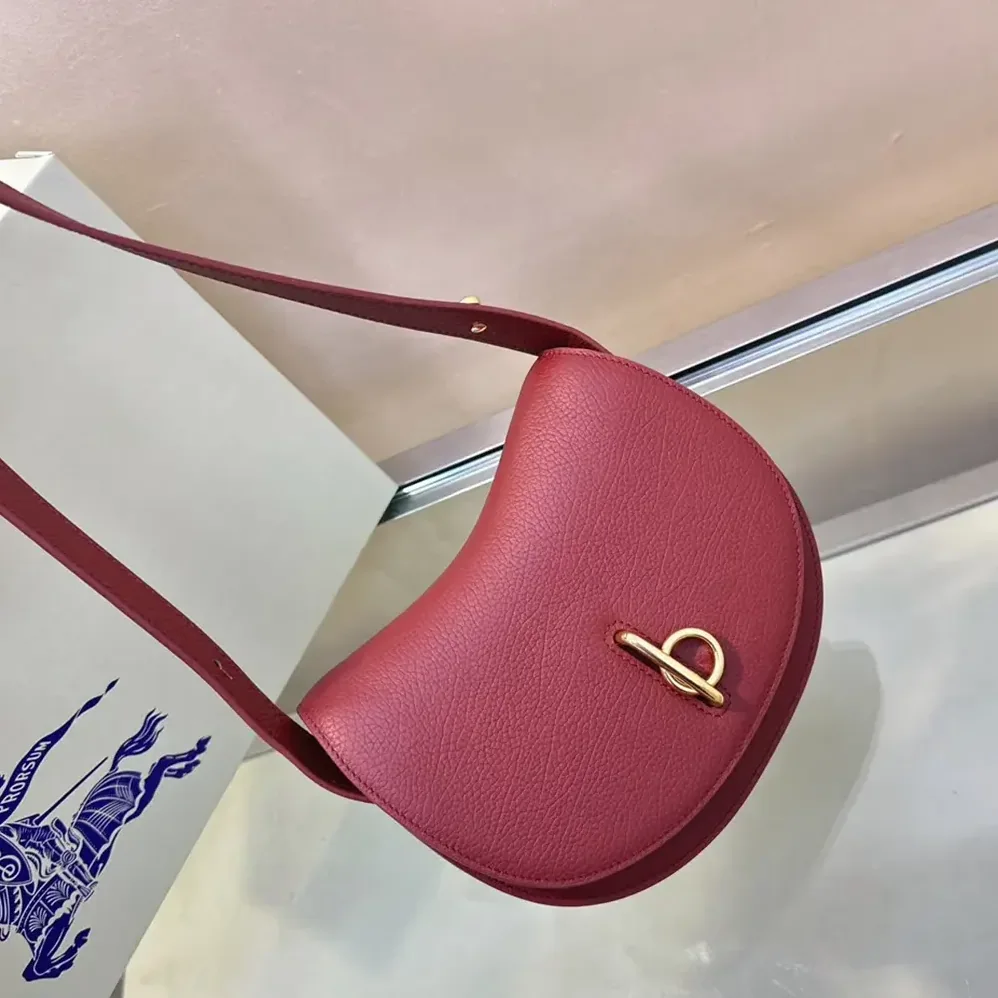 Burberry Mini Rocking Horse Bag for Women in Maroon Burberry Mini Rocking Horse Bag for Women in Maroon