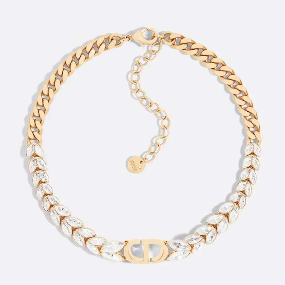 Dior 30 Montaigne Prestige Choker Gold-Finish Metal and Silver for Women in Tone Crystals Dior 30 Montaigne Prestige Choker Gold-Finish Metal and Silver for Women in Tone Crystals