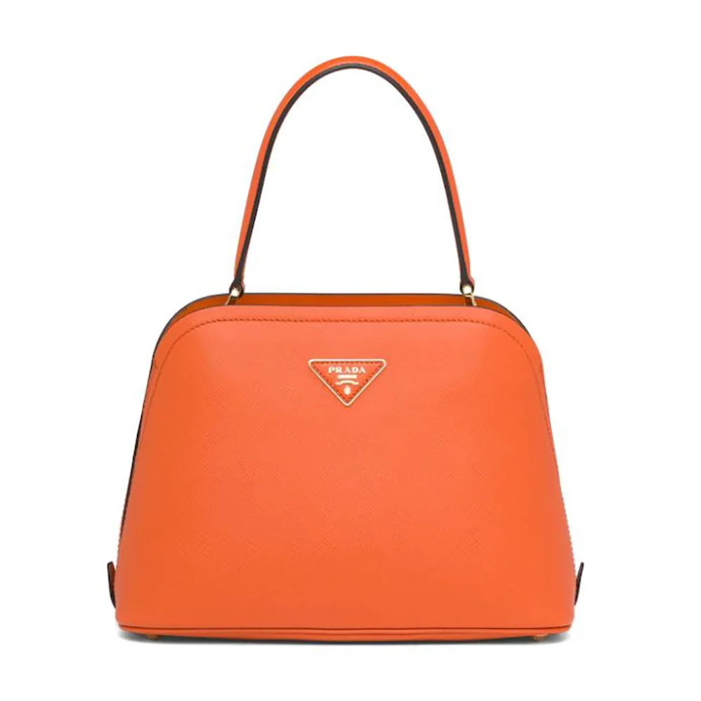 Prada Medium Saffiano Leather Prada Matinee Bag for Women in Orange