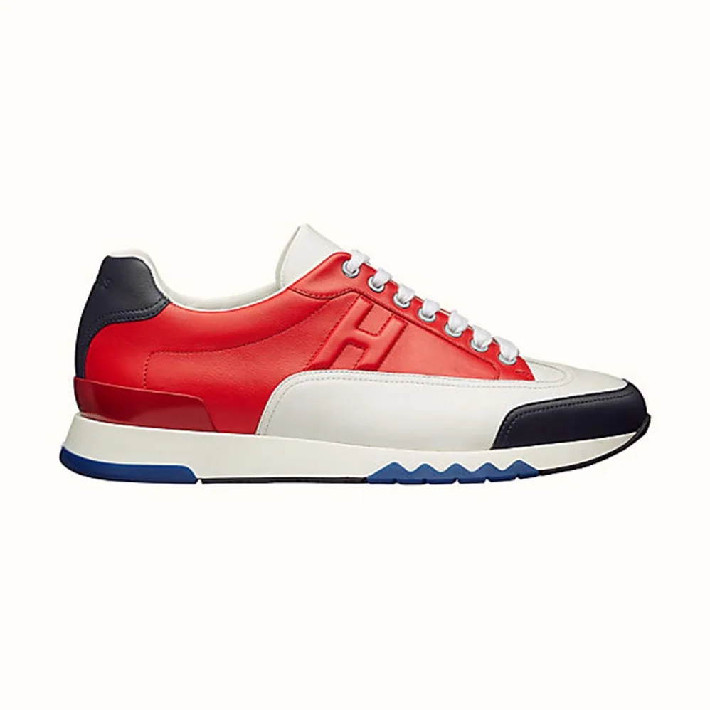 Hermes Trail sneaker in Calfskin for Men in Red