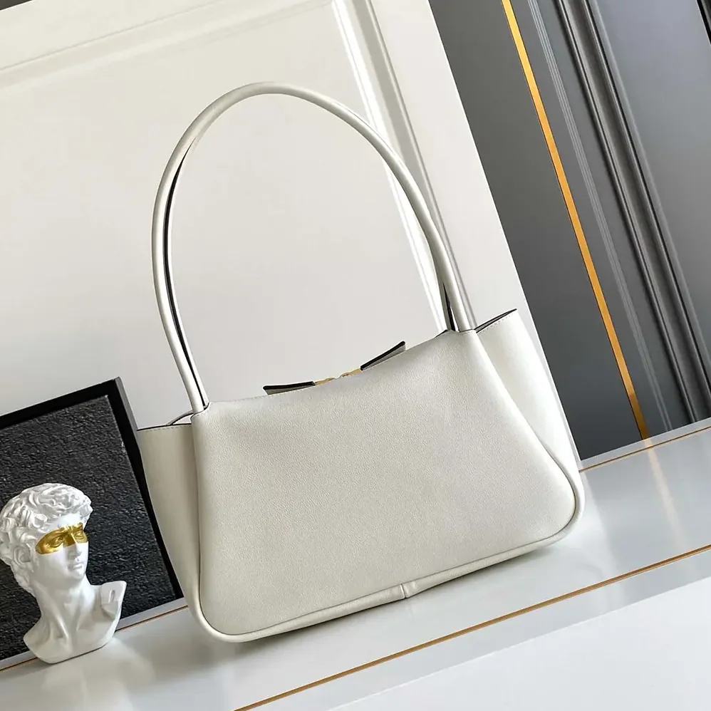 Prada Darling Medium Leather Shoulder Bag for Women in White