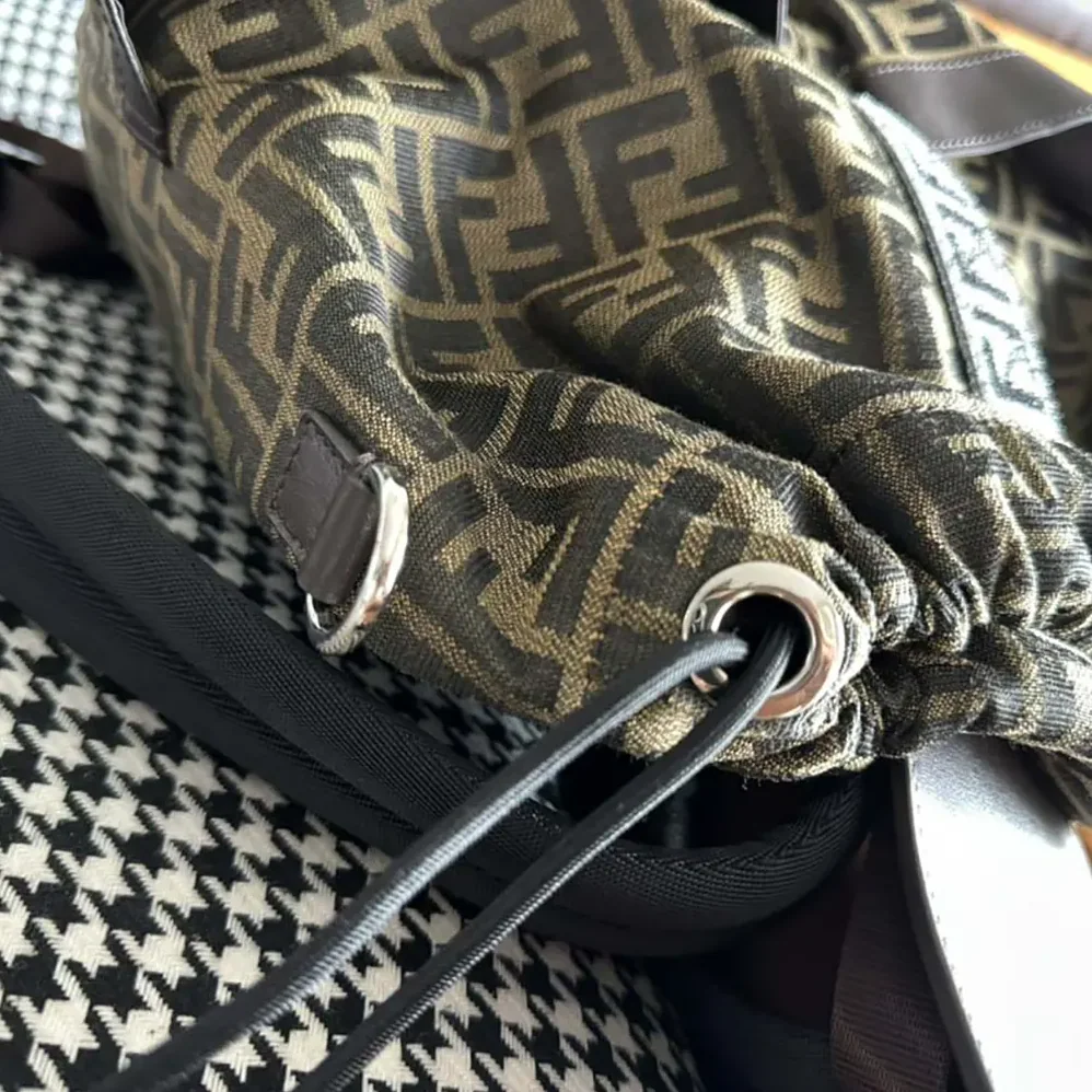 Fendi Strike Medium FF Jacquard Fabric Backpack for Men in Brown Fendi Strike Medium FF Jacquard Fabric Backpack for Men in Brown