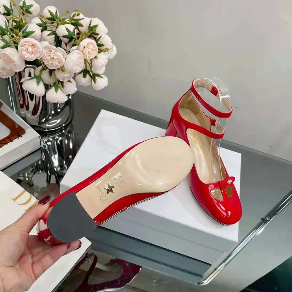 Dior Aime Dior Pump Red Patent Calfskin for Women Dior Aime Dior Pump Red Patent Calfskin for Women