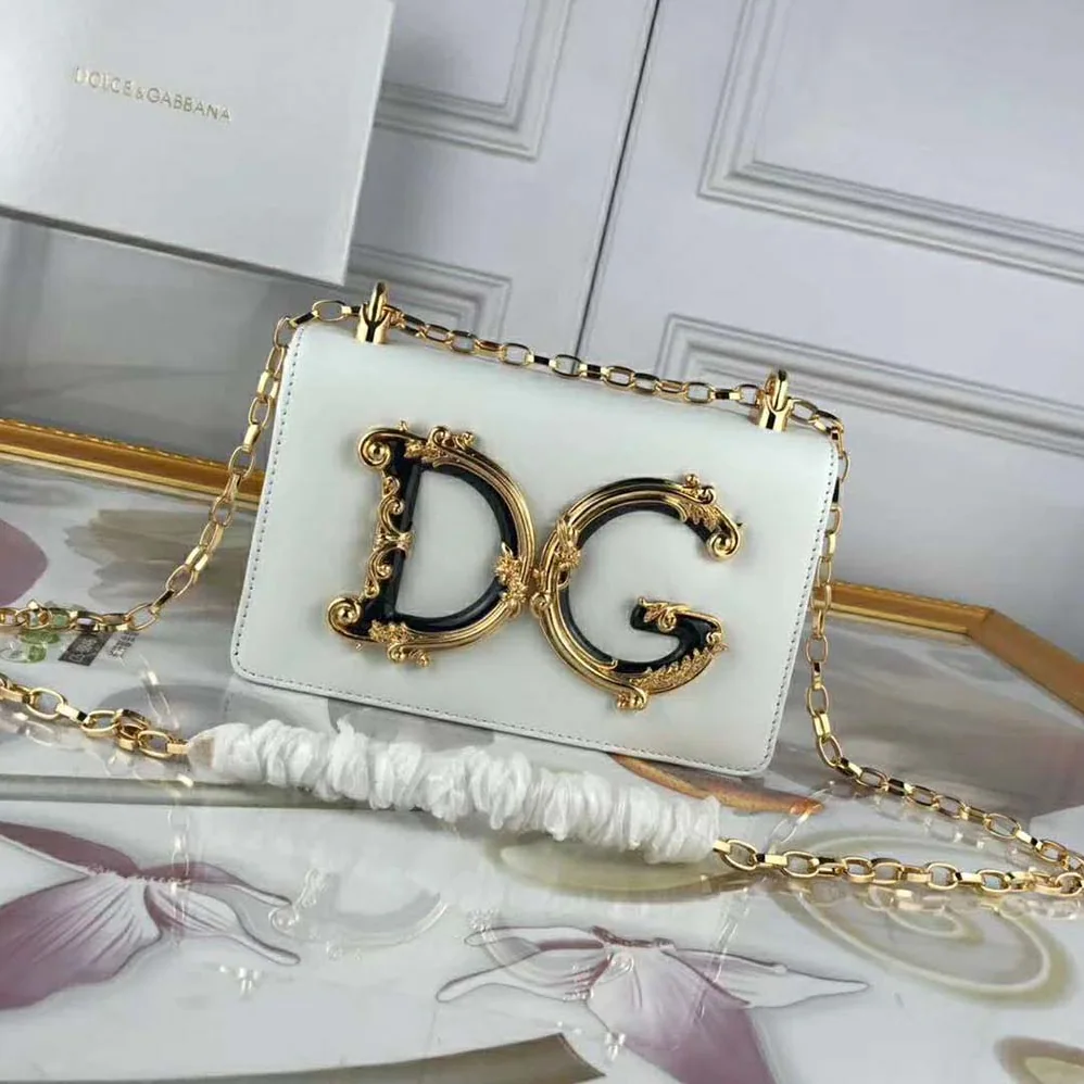 Dolce Gabbana D&G DG Girls Shoulder Bag Nappa Leather for Women in White Dolce Gabbana D&G DG Girls Shoulder Bag Nappa Leather for Women in White