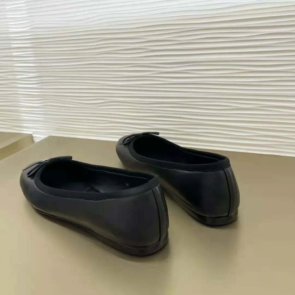 Prada Nappa Leather Ballerinas for Women in Black