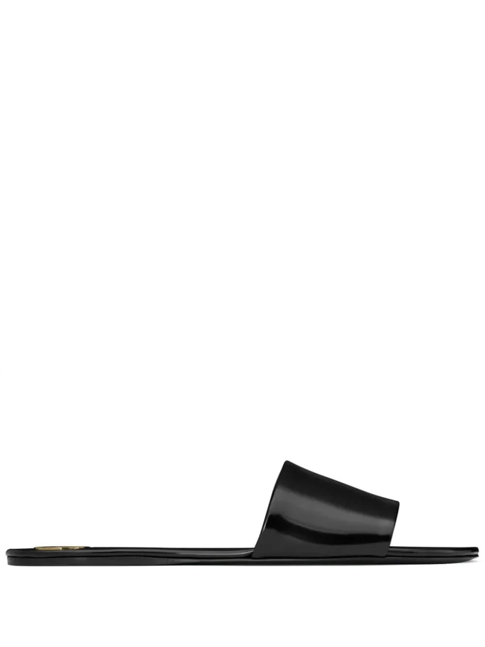 Saint Laurent Carlyle Slides In Glazed Black