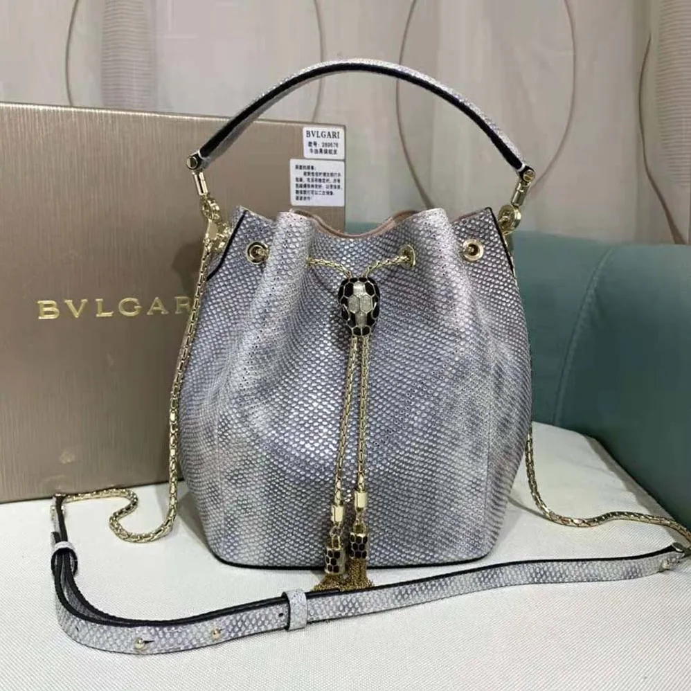 Bvlgari Serpenti Forever Bucket Bag for Women in Silver Bvlgari Serpenti Forever Bucket Bag for Women in Silver
