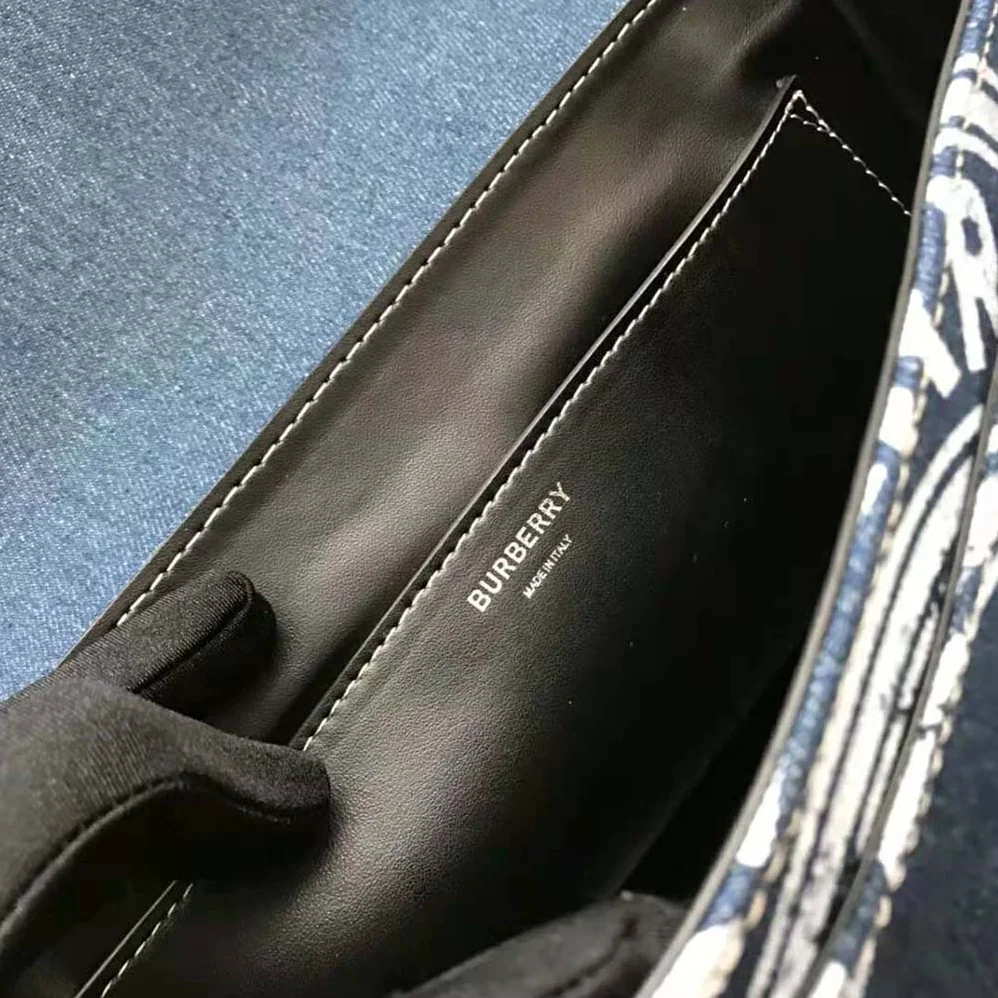 Burberry Logo Graphic Denim Note Crossbody Bag for Women