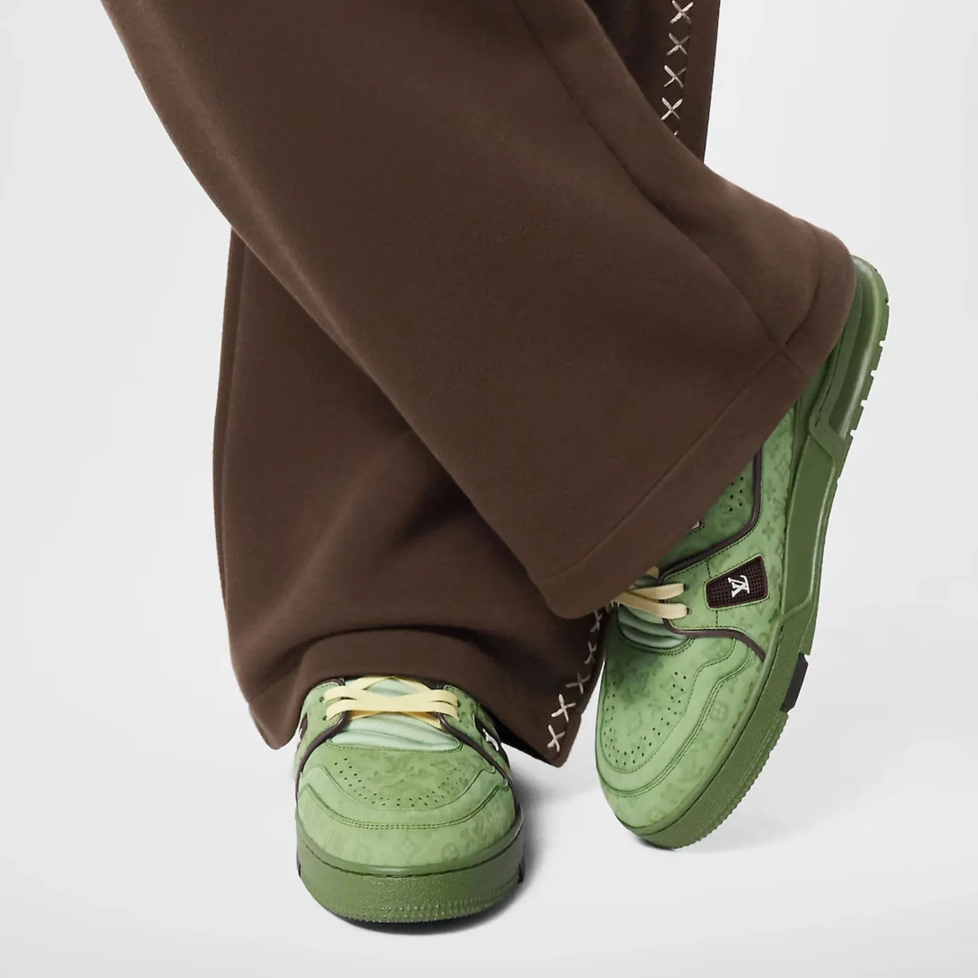 Louis Vuitton Trainer Sneaker Green 1ACR6E Louis Vuitton Trainer Sneaker Green 1ACR6E