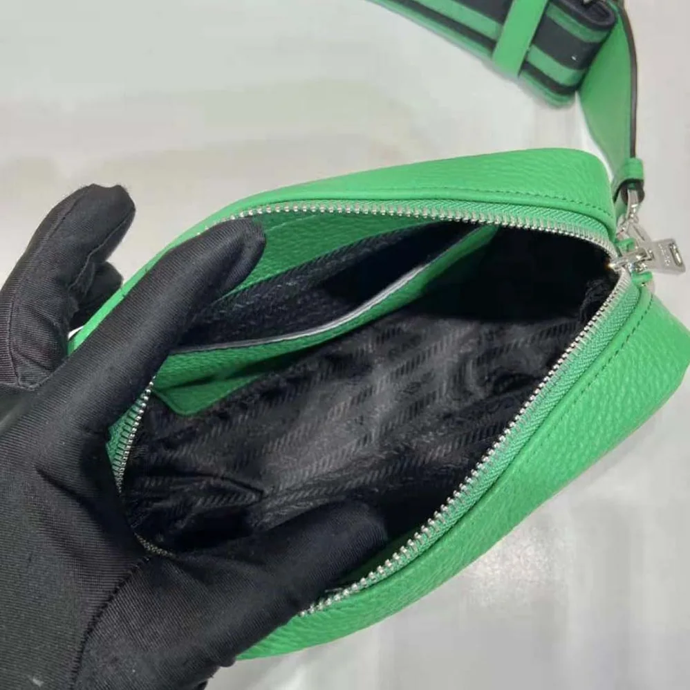 Prada Small Leather Bag for Women in Green