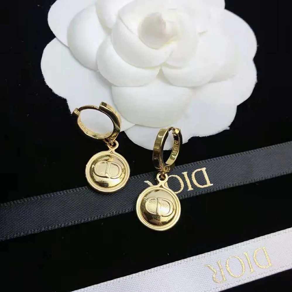 Dior Petit CD Earrings Gold for Women in Finish Metal