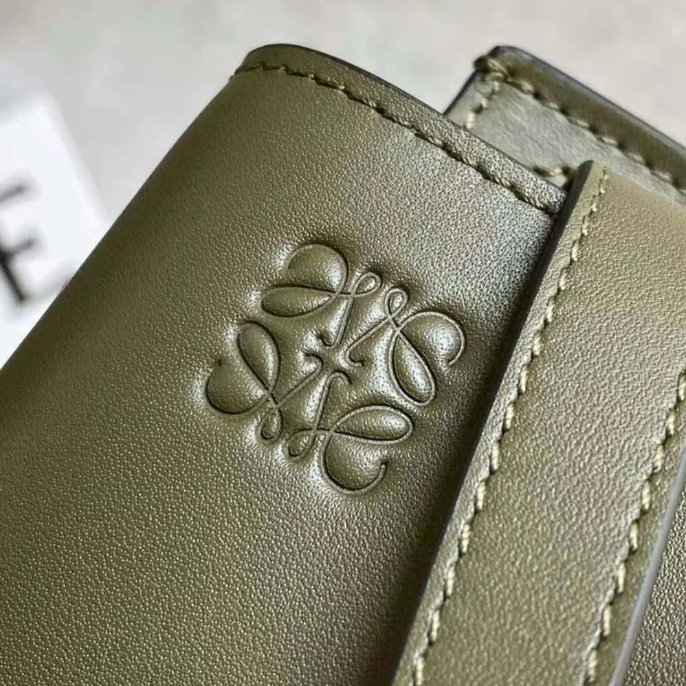 Loewe Mini Gate Dual Bag in Soft Calfskin and Jacquard for Women in Green Loewe Mini Gate Dual Bag in Soft Calfskin and Jacquard for Women in Green