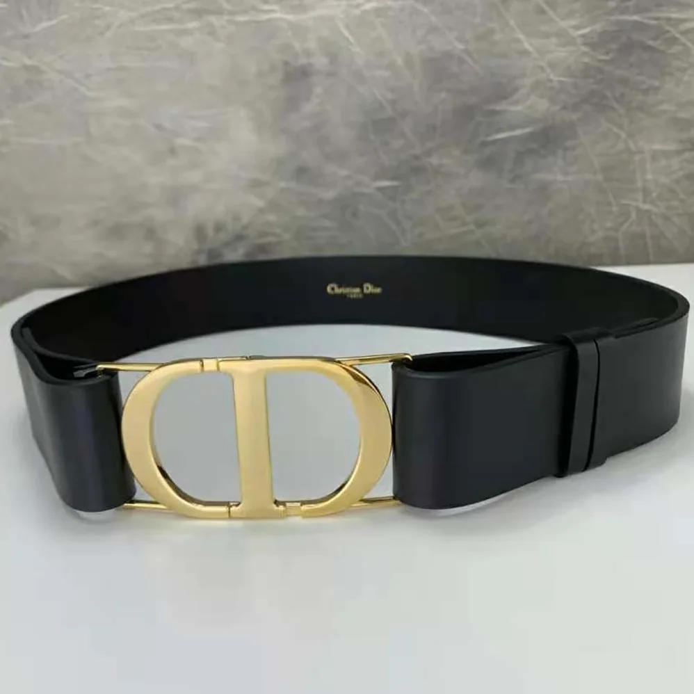 Dior 30 Montaigne Belt Black Smooth Calfskin, 40 MM for Women
