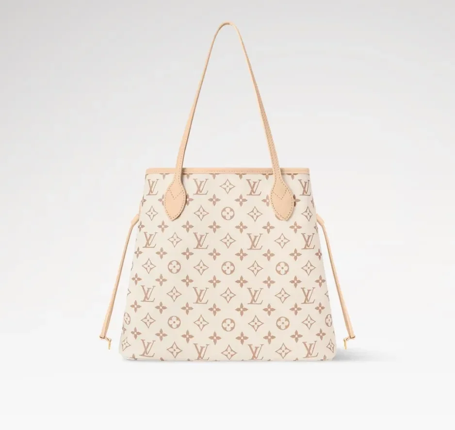 Louis Vuitton Neverfull Inside Out MM Tote Bag in Dune/ Hazelnut Gold Hardware