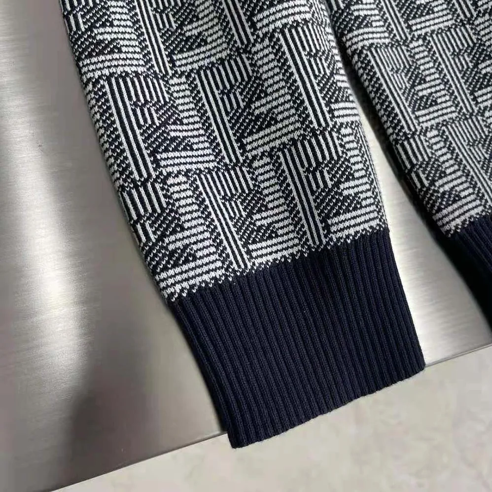 Fendi Blue Wool Cardigan-FZC491APJHF0QB0 for Men