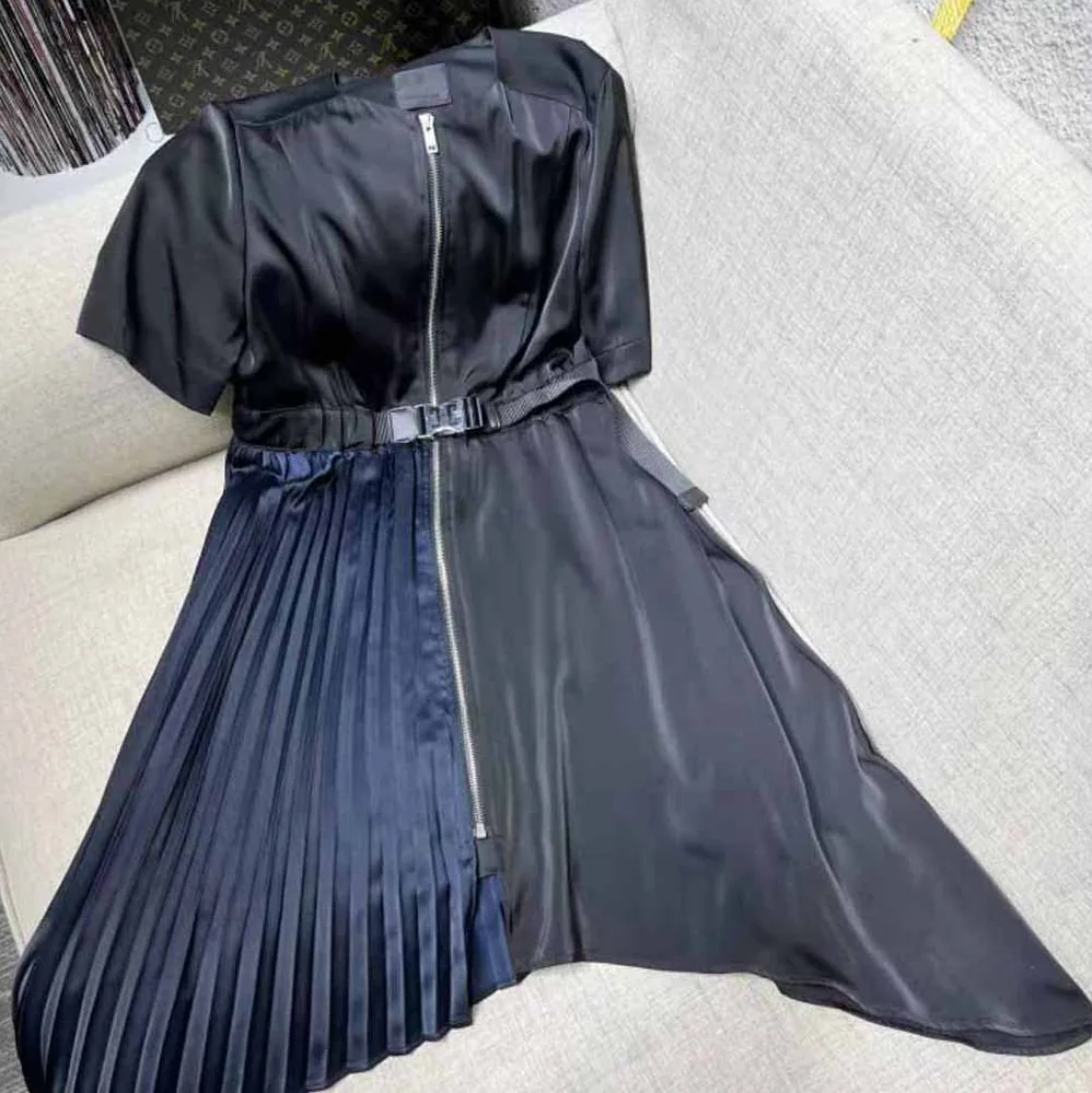 Givenchy Asymmetric Dress in Silk with Metallic Details for Women in Black