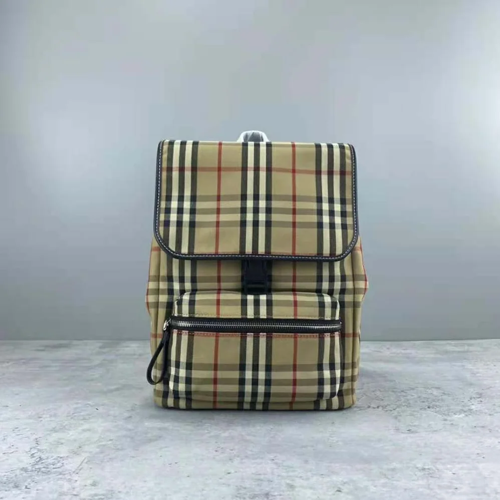Burberry Vintage Check Cotton Backpack for Women Burberry Vintage Check Cotton Backpack for Women