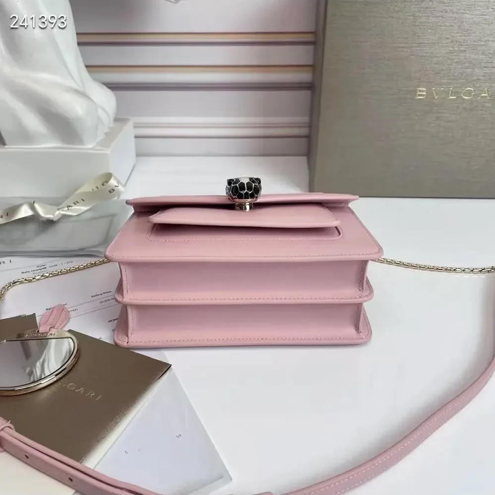 Bvlgari Mini Serpenti Forever East-West Shoulder Bag for Women in Pink Bvlgari Mini Serpenti Forever East-West Shoulder Bag for Women in Pink