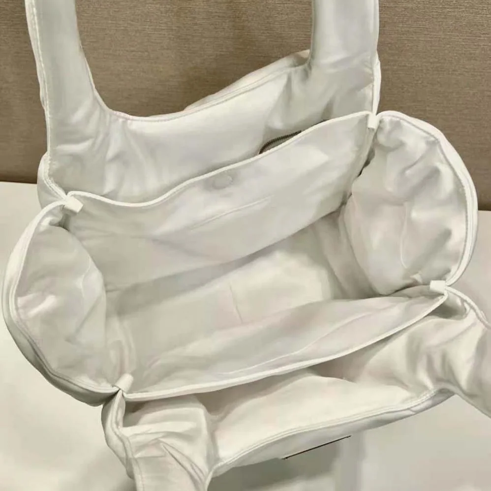 Prada Large Padded Re-Nylon Tote Bag for Women in White Prada Large Padded Re-Nylon Tote Bag for Women in White