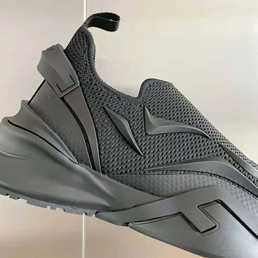 Fendi Flow Black Mesh Running Sneakers for Unisex Fendi Flow Black Mesh Running Sneakers for Unisex