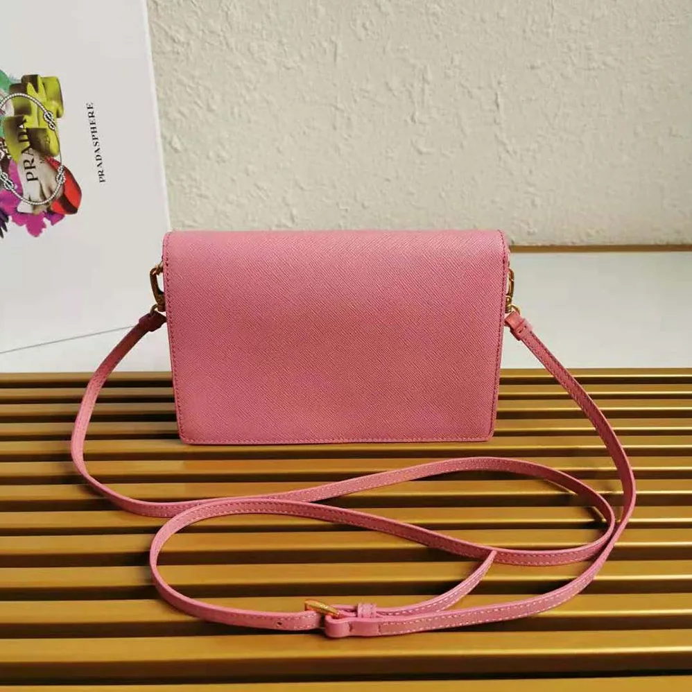 Prada Ladies Saffiano Leather Mini Bag in Pink
