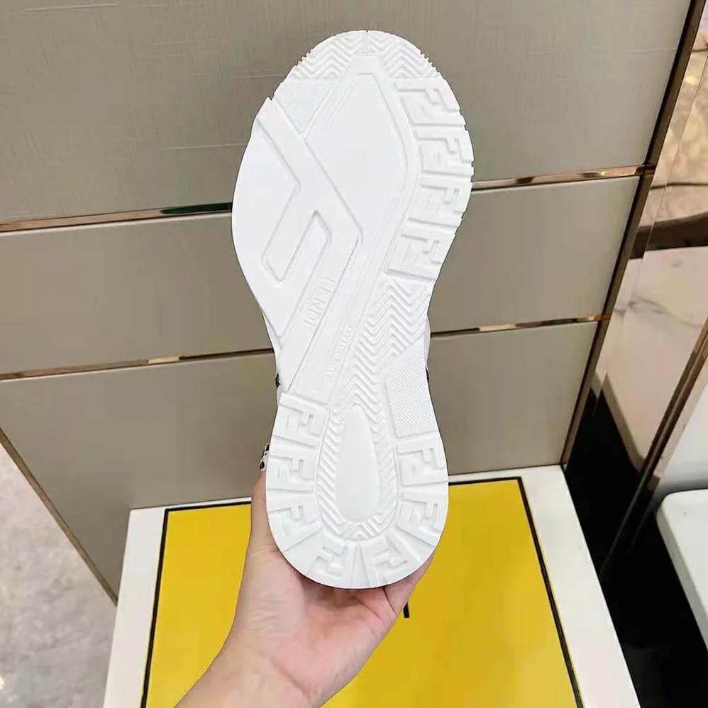Fendi Flow White Nylon and Suede Low for Unisex in Tops