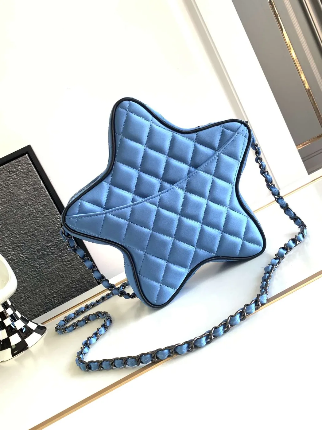 Chanel Star Handbag Red in Blue / Chanel Star Handbag Red in Blue /