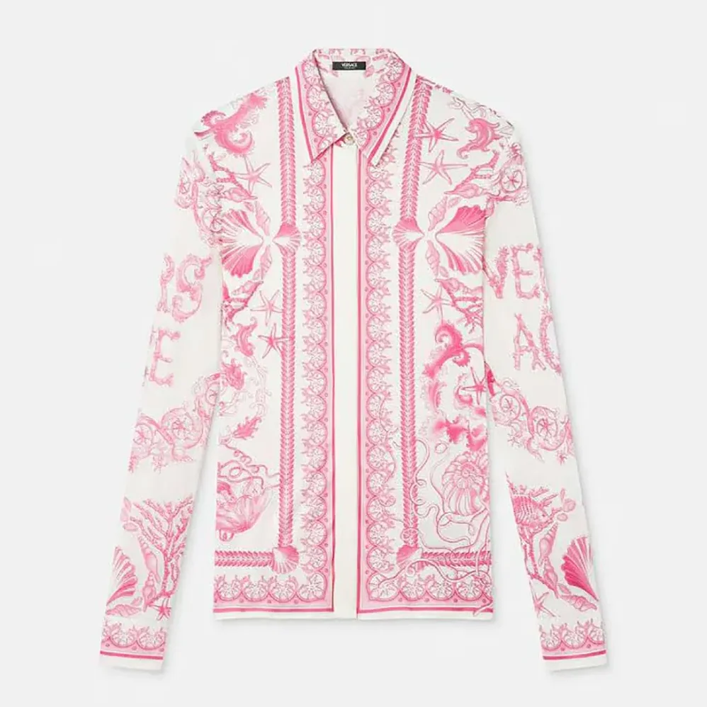 Versace Underwater Barocco Fitted Shirt for Women Versace Underwater Barocco Fitted Shirt for Women
