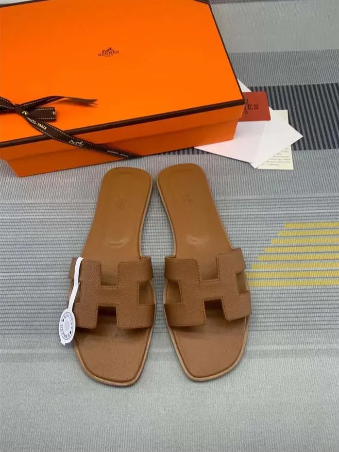 Hermes Oran Sandal Dark Brown Hermes Oran Sandal Dark Brown