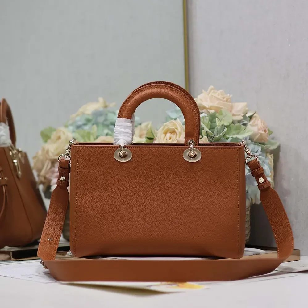 Dior Medium Lady D-Sire My ABCDior Bag Dark Brandy Taurillon Leather for Women