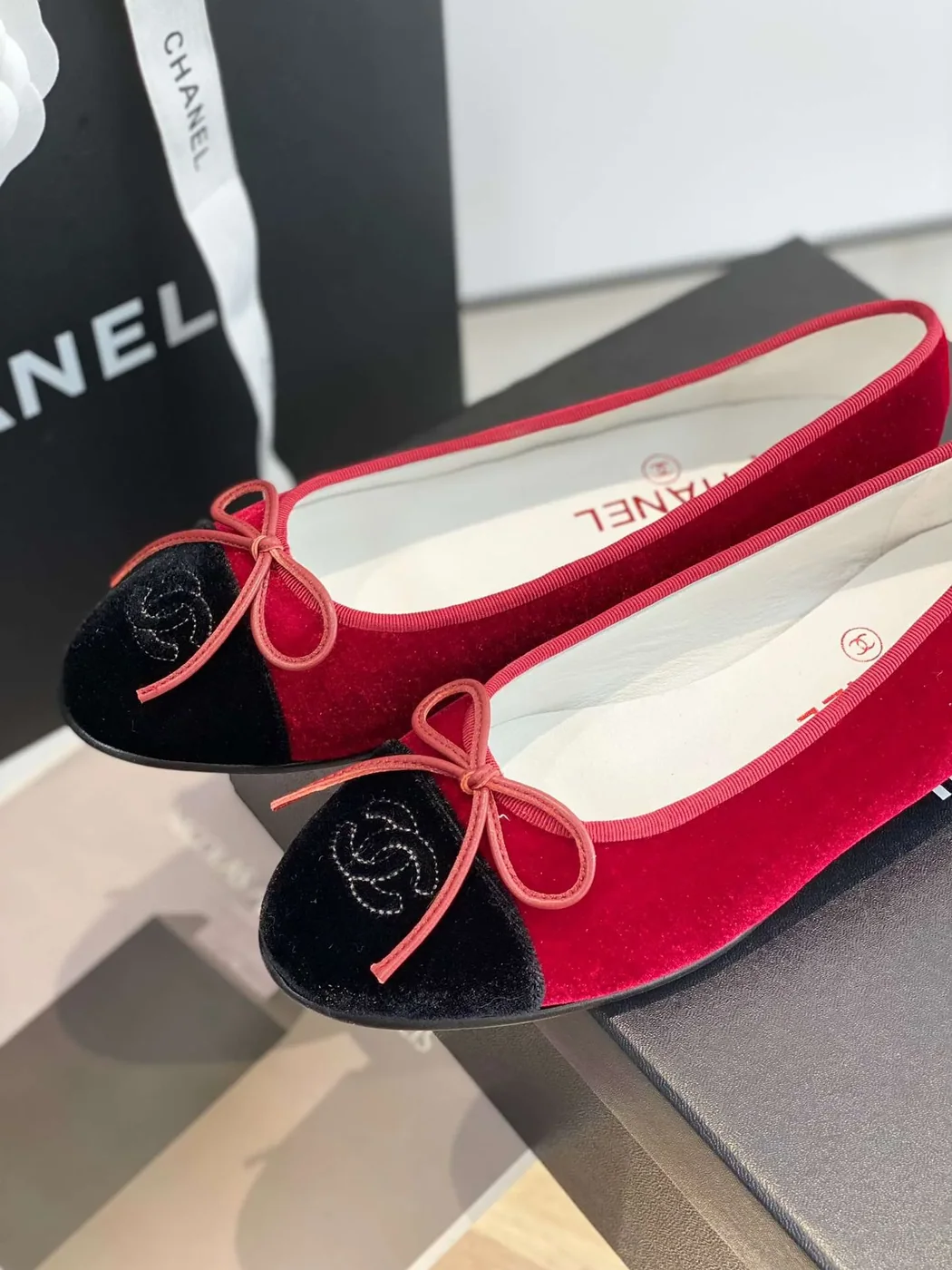 Chanel Ballet Flats Red Chanel Ballet Flats Red