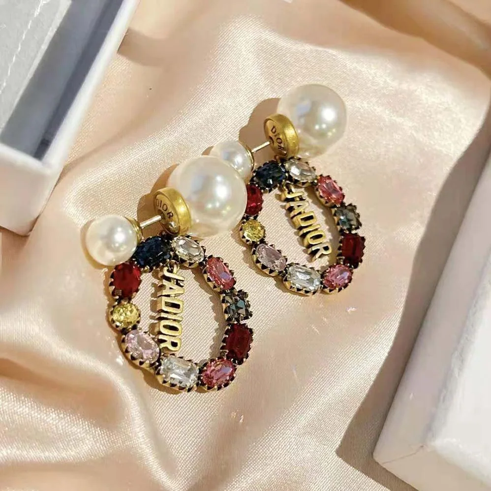 Dior Tribales Earrings Antique Gold for Women in Finish Metal Dior Tribales Earrings Antique Gold for Women in Finish Metal