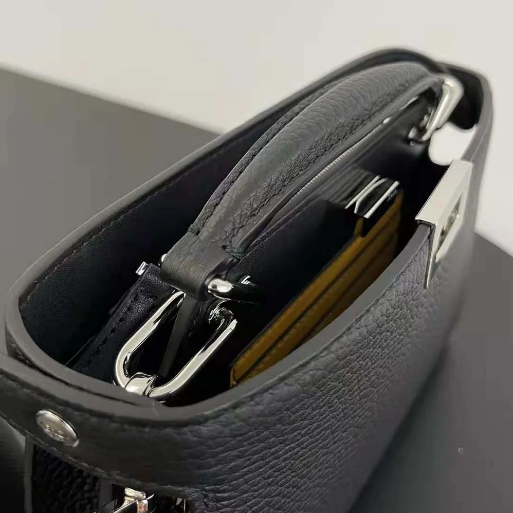Fendi Peekaboo ISeeU XCross Black Leather Bag for Men Fendi Peekaboo ISeeU XCross Black Leather Bag for Men