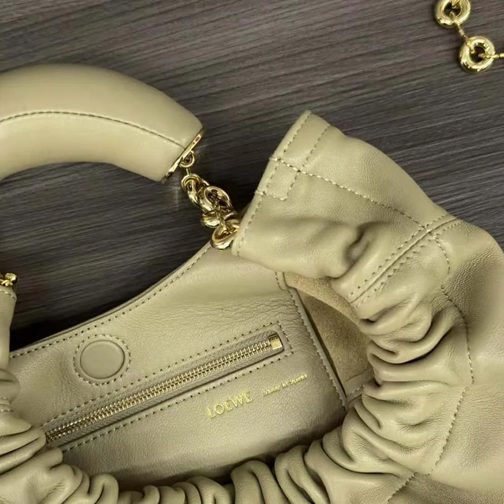 Loewe Small Squeeze Bag in Nappa Lambskin for Women in Clay Green Loewe Small Squeeze Bag in Nappa Lambskin for Women in Clay Green