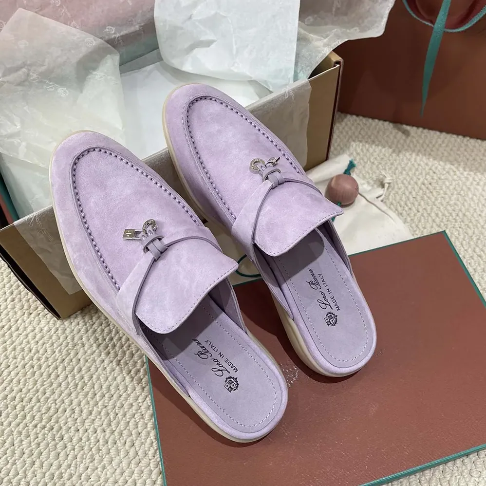 Loro Piana Babouche Charms Walk Loafers for Unisex in Purple Loro Piana Babouche Charms Walk Loafers for Unisex in Purple