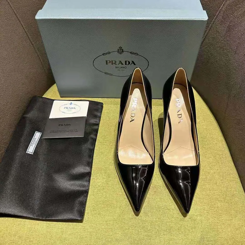 Prada Patent Leather Pumps for Women in Black