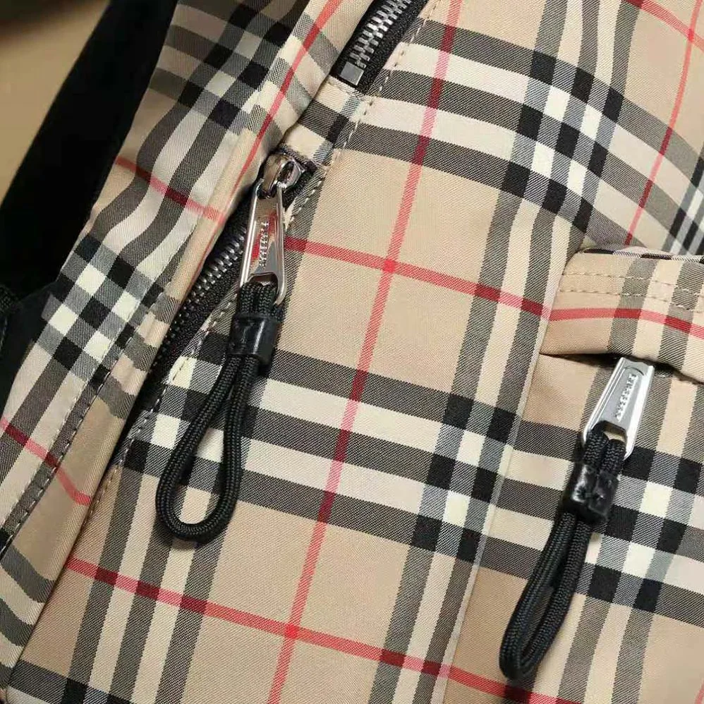 Burberry Vintage Check Nylon Backpack for Men in Beige