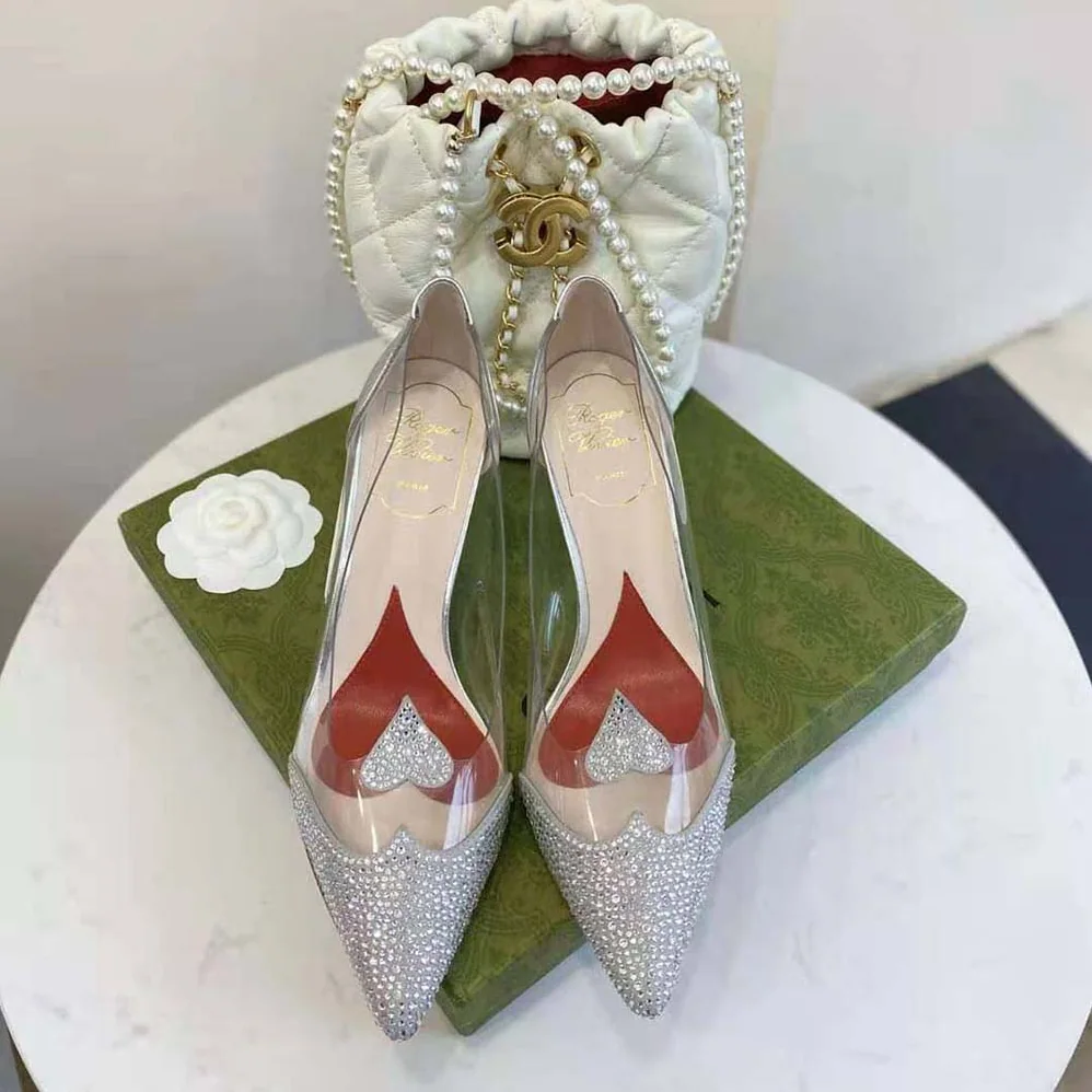 Roger Vivier I Love Vivier Crystal Pumps in PVC for Women Roger Vivier I Love Vivier Crystal Pumps in PVC for Women