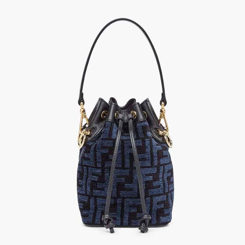 Fendi Mon Tresor Blue Tapestry Fabric Mini for Women in Bag Fendi Mon Tresor Blue Tapestry Fabric Mini for Women in Bag