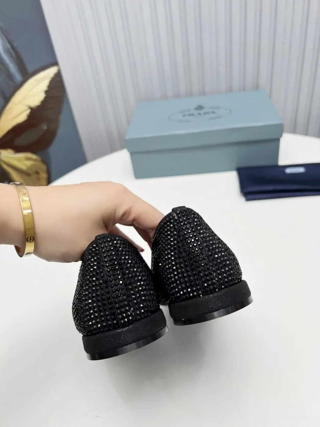 Prada Patent Ballerinas Black