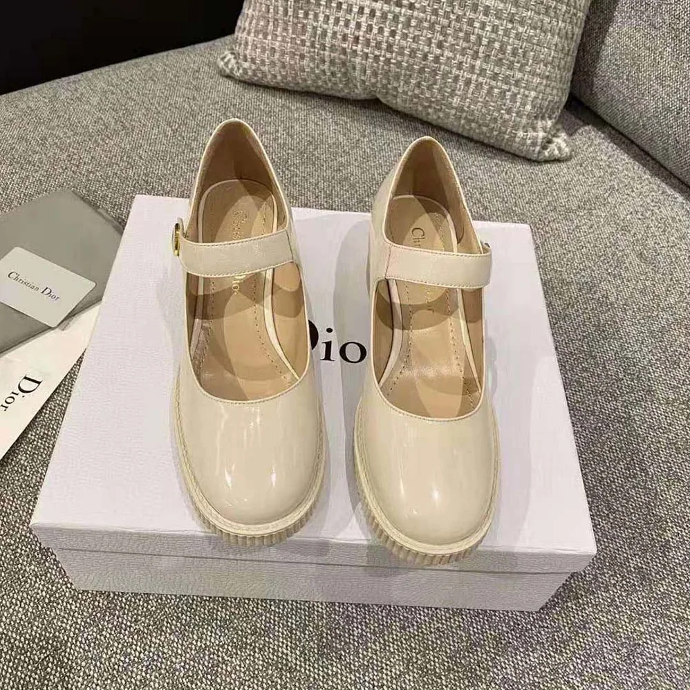Dior D-Doll Pump White Shiny Calfskin for Women
