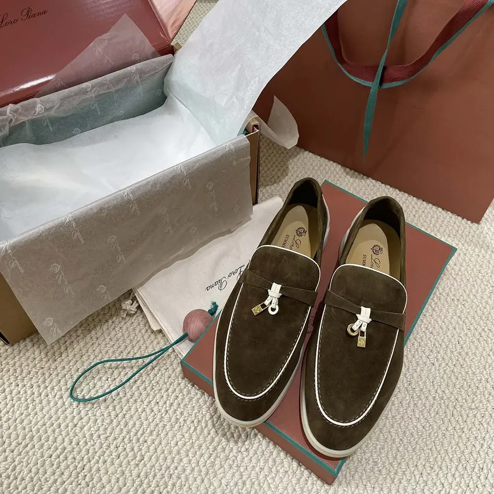 Loro Piana Summer Charms Walk Loafer for Unisex in Dark Green Loro Piana Summer Charms Walk Loafer for Unisex in Dark Green