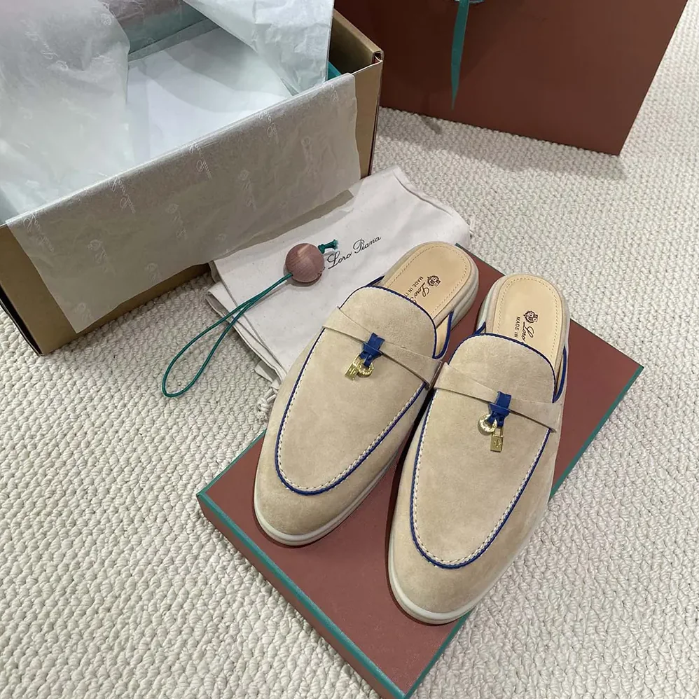Loro Piana Charms Walk Babouche Loafer for Unisex in Beige Loro Piana Charms Walk Babouche Loafer for Unisex in Beige