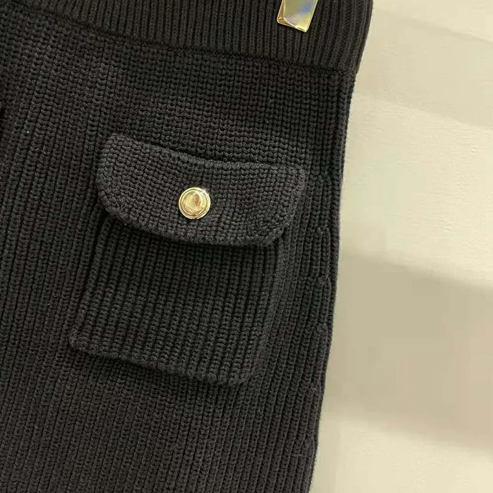 Miu Miu Wool Miniskirt with Knit Logo Patch for Women