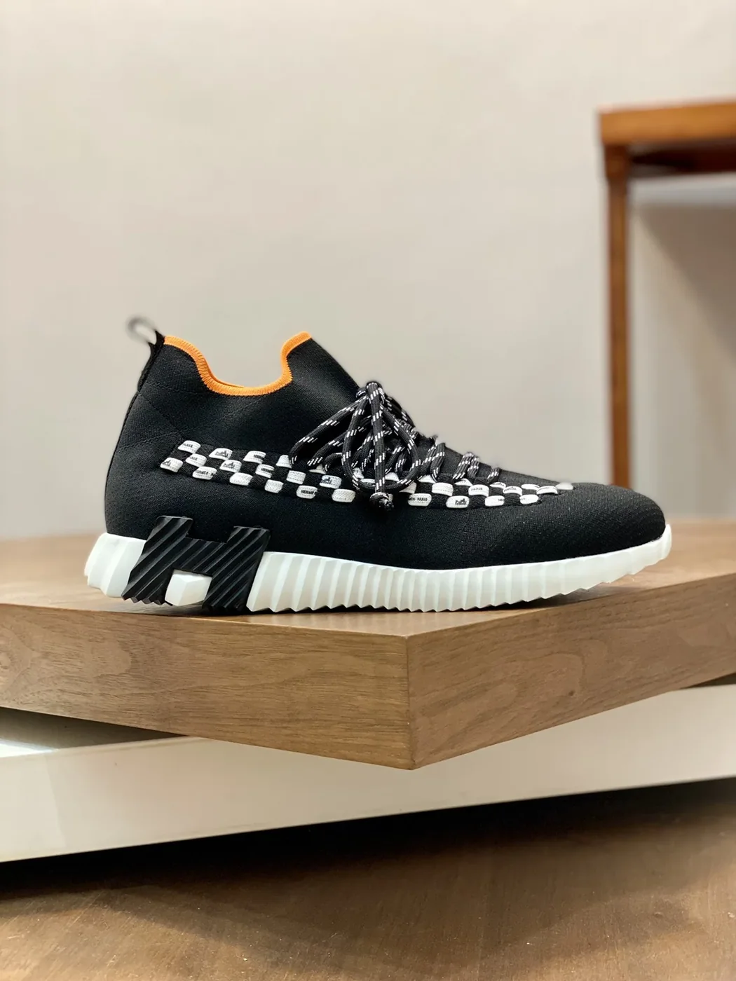 Hermes Sneakers Flex Black And Orange Hermes Sneakers Flex Black And Orange